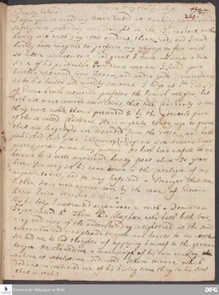 Brief von Heinrich Wilhelm Ludolf an August Hermann Francke.