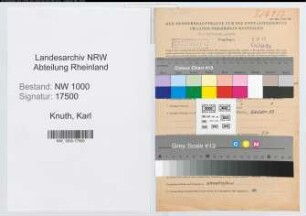 Entnazifizierung Karl Knuth, geb. 10.02.1915 (Beamter)