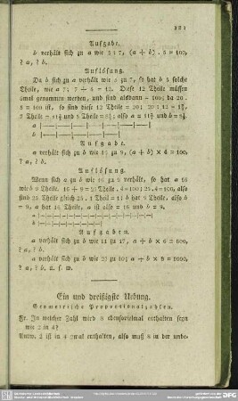 Ein und dreißigste Uebung. Geometrische Proportionalzahlen