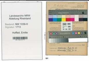 Entnazifizierung Emilie Hoffleit , geb. 06.03.1909 ()