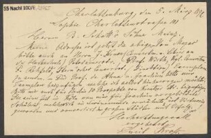 Brief an B. Schott's Söhne : 05.03.1892