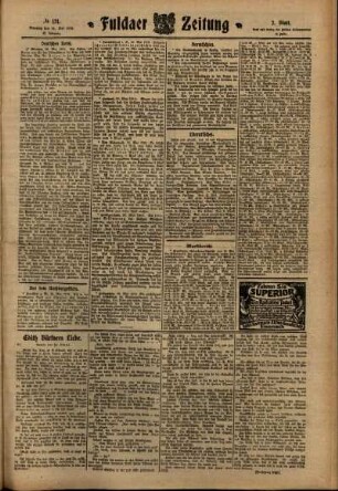 Zweite Ausgabe vom Dienstag, den 31. Mai 1910.
