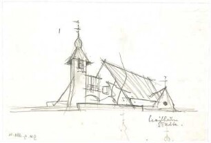 Gsaenger, Gustav; Breitbrunn / Chiemsee (Bayern); Ev. Gemeindezentrum, Ev. Erlöser Kirche - Studie