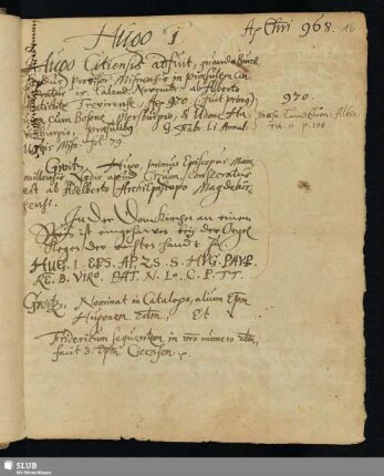 Ao. 968 ff. Hugo I. ...