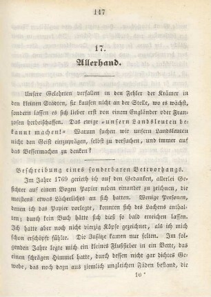 17. Allerhand