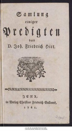 Samlung einiger Predigten