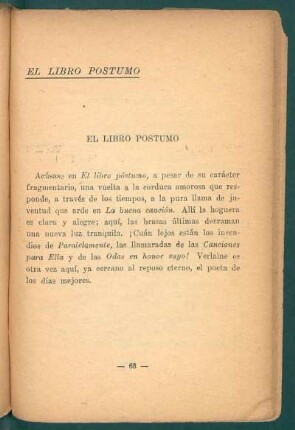 El libro póstumo