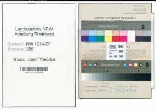 Entnazifizierung Josef Theodor Bouts , geb. 22.10.1902 (Arbeiter)