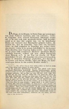Untersuchungen über die Verfasser der Miracles de Nostre Dame par personnages