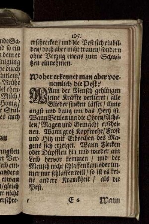 Woher erkennet man aber vornemlich die Pest?