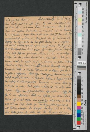 Postkarte an die Verlagshandlung Broschek u. Co.