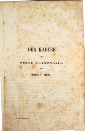 Der Kaffee und seine Surrogate
