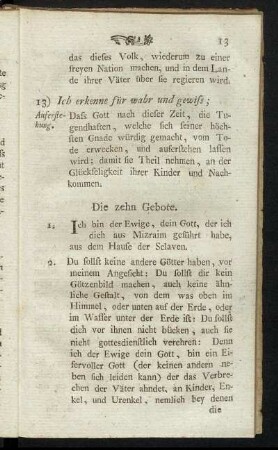 Die zehn Gebote.