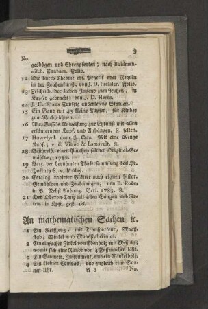 An mathematischen Sachen rc.