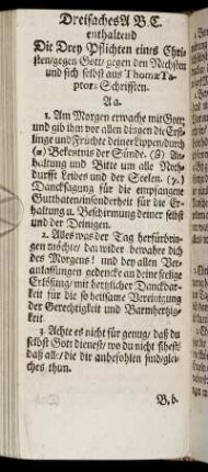 Dreifaches ABC.