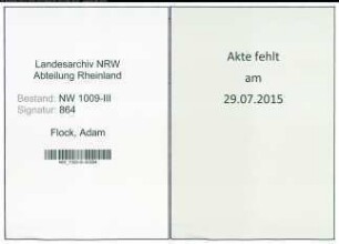Entnazifizierung Adam Flock , geb. 09.11.1901 (Friseurmeister)