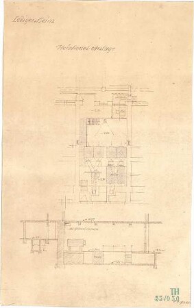Fischer, Theodor; München - Westend, Bergmannstr.; Ledigenheim - Heizkessel - Anlage (Grundrisse)