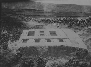 Steinblock auf dem Ruinenfeld von Tiahuanaco