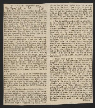 [Beil. 8: Zeitungsausschnitt: Literarischer Verkündiger Nr. 20, 1813. Darin: Docen: Philologische Bemerkungen 10]