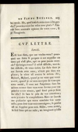 CVIe Lettre. Samedi.