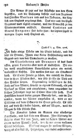 Quebeck, den 4. Nov. 1776
