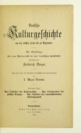 Teil 3: Das Zeitalter der Reformation, Das Jahrhundert des großen Krieges, Das Zeitalter der unumschränkten Fürstengewalt