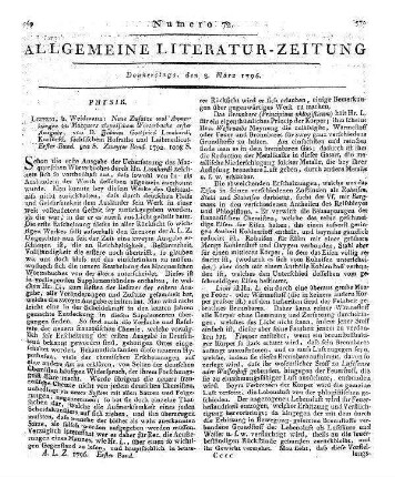Gruner, J. L. W.: Tabellarische Uebersicht der Salze und ihrer Bestandteile nach dem phlogistischen und antiphlogistischen System. Hannover: Ritscher 1795