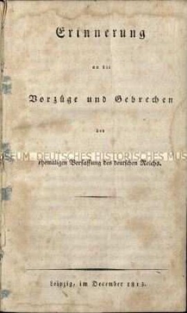 Abhandlung über die Verfassung des deutschen Reichs