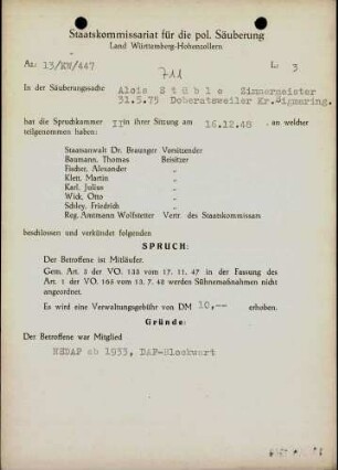 Stüble, Alois
