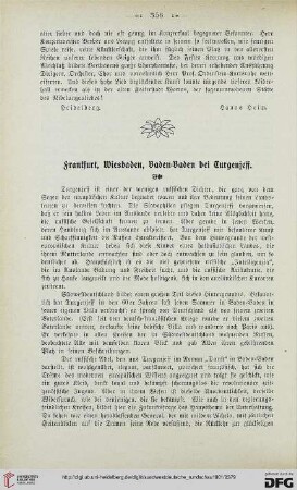 1: Frankfurt, Wiesbaden, Baden-Baden bei Turgenjeff