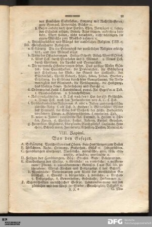 VIII. Kapitel. Von den Gesezen.
