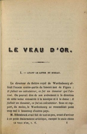 Le veau d'or, 6