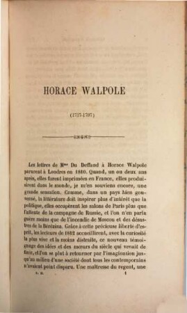 L' Angleterre au dix-huitième siècle : études et portraits pour servir à l'histoire du gouvernement anglais depuis la fin du règne de Guillaume III, 2