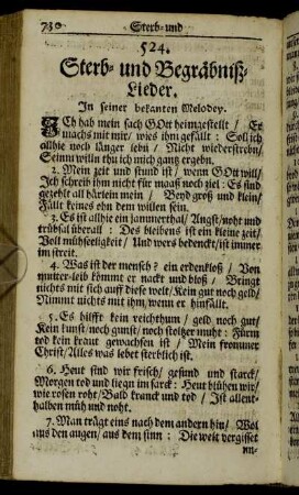 Sterb- und Begräbniß-Lieder.