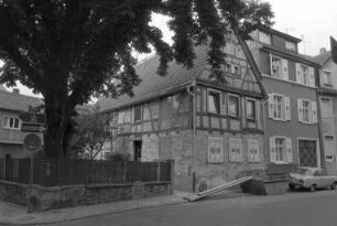 Erneuerung der Fassade am Fachwerkhaus in der Zunftstraße Ecke Lederstraße in Durlach