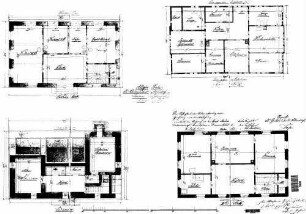 Gebrazhofen: Empfangsgebäude Verwaltungsgebäude Grundrisse UG,EG,2.OG,DG