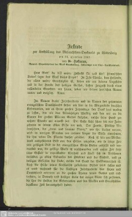 Festrede zur Enthüllung des Melanchthon-Denkmals zu Wittenberg am 31. October 1865
