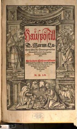 Haußpostill über die Sonntags- und Fest-Evangelia