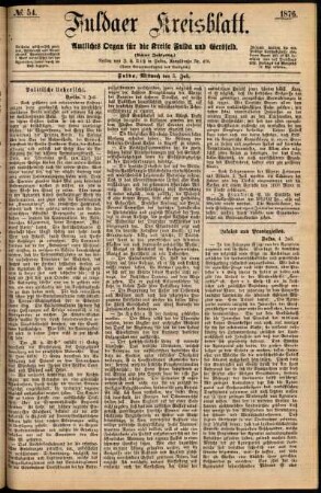 Ausgabe vom Mittwoch, den 05. Juli 1876.