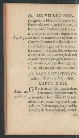 De Sacramentorum administratione, & quo fine. Caput XXII.