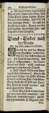 Geistreiche Gesänge nach der Beicht.