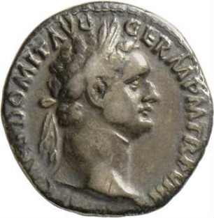 Denar des Domitian mit Darstellung der Minerva