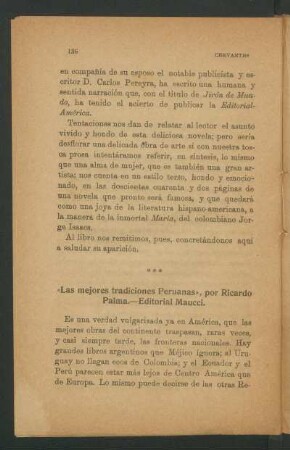 "Las mejores tradiciones Peruanas", por Ricardo Palma. - Editorial Maucci.