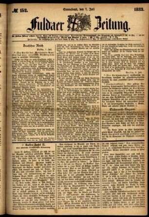 Ausgabe vom Samstag, den 07. Juli 1883.