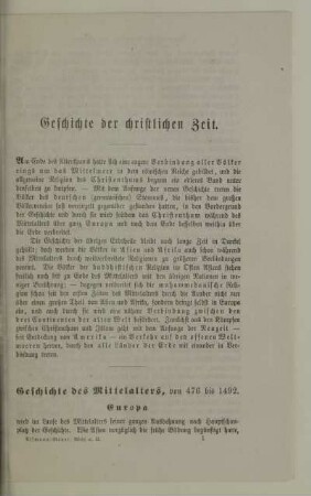 Geschichte der christlichen Zeit