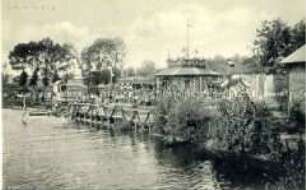 Ansicht von Launois, mit Blick auf ein festlich geschmücktes Ufer
