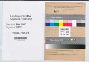 Entnazifizierung Richard Winds, geb. 06.11.1891 (Bankkaufmann)