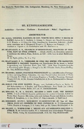 Architektur (Nr. 396-549)