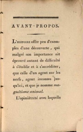 Mémoire sur ses découvertes
