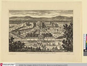 Veüe en perspectiue du deriere de la Menagerie de Versailles